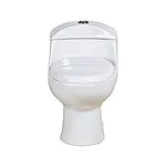 One piece ceramic Sanitary ware Siphonic S trap 300mm soft closing High pressure flush mechanism