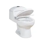 One piece ceramic Sanitary ware Siphonic S trap 300mm soft closing High pressure flush mechanism